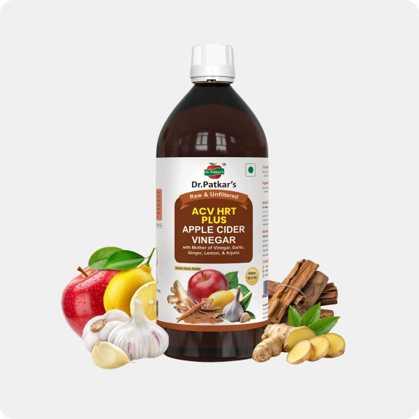 Apple Cider Vinegar Mother with Ginger, Garlic, Lemon & Arjuna (Dr Patkar’s) (ACV HRT PLUS)