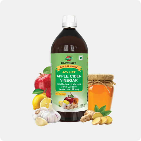Apple Cider Vinegar with Garlic, Ginger, Lemon & Honey (Dr Patkar’s) (ACV HRT)
