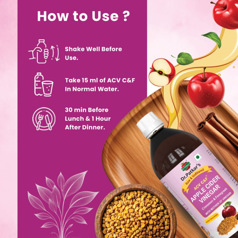 Dr. Patkar's Apple Cider Vinegar with Cinnamon & Fenugreek (ACV C&F) - Image 4